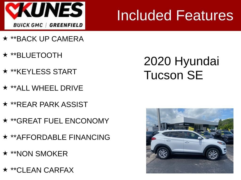 Used 2020 Hyundai Tucson SE with VIN KM8J2CA45LU212970 for sale in Greenfield, WI