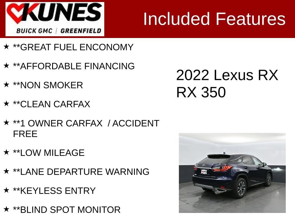 Used 2022 Lexus RX RX 350