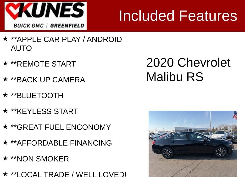 Used 2020 Chevrolet Malibu RS Car