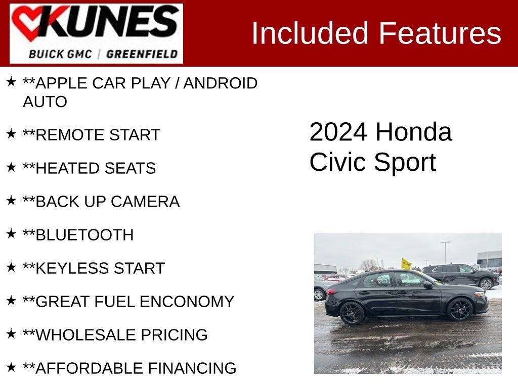 Used 2024 Honda Civic Hatchback Sport