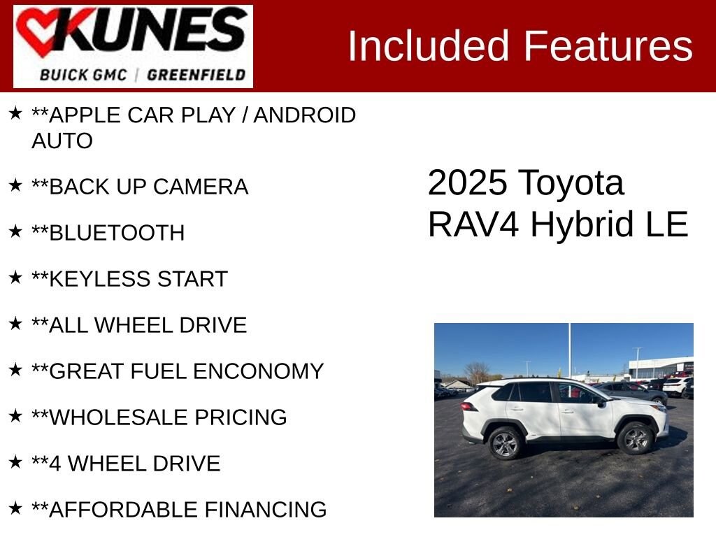 Used 2025 Toyota RAV4 Hybrid LE