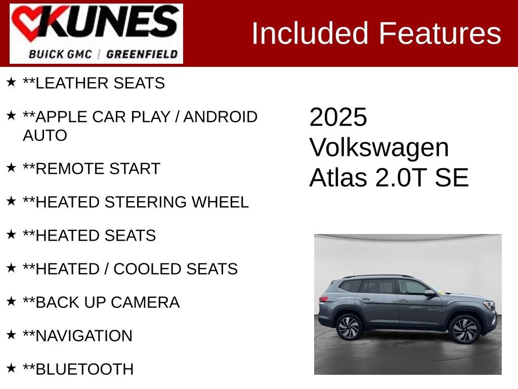 Used 2025 Volkswagen Atlas 2.0T SE w/Technology
