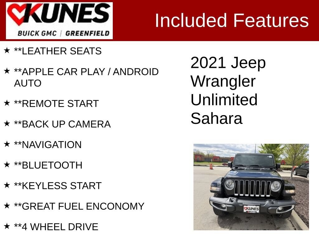 Used 2021 Jeep Wrangler Unlimited Sahara