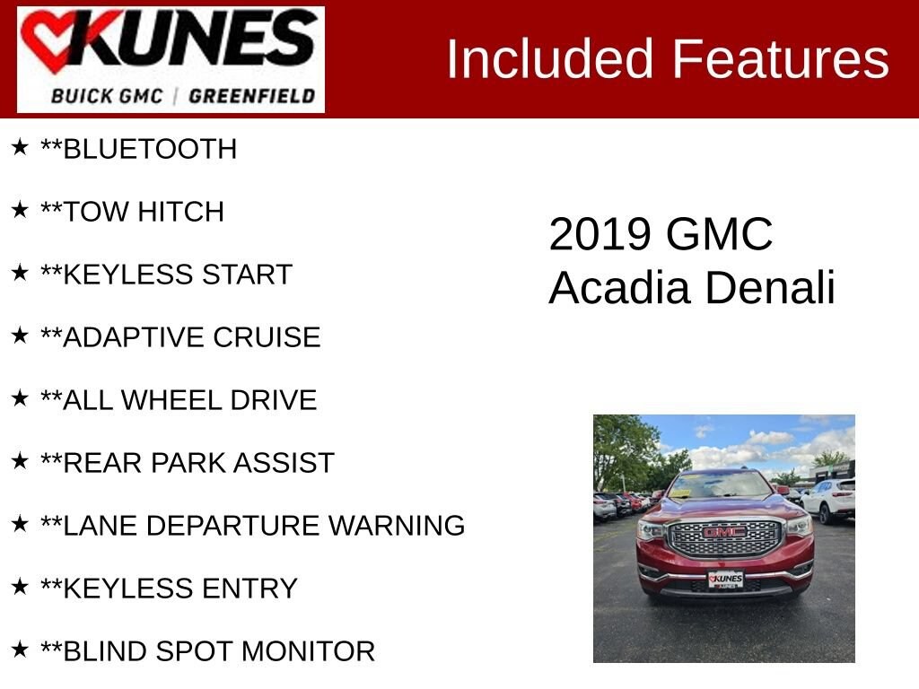 Used 2019 GMC Acadia Denali SUV