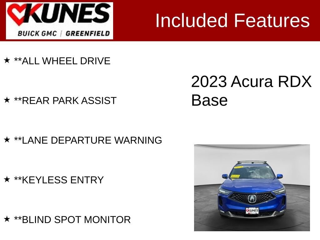 Used 2023 Acura RDX w/A-Spec Package