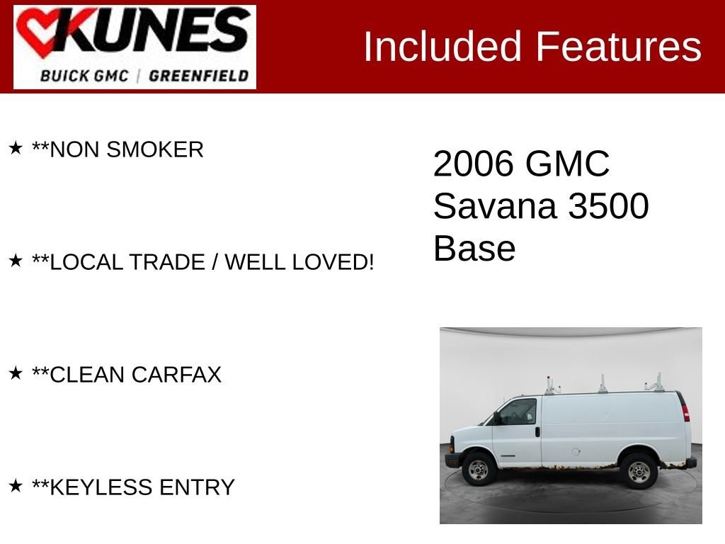 Used 2006 GMC Savana Cargo 3500 VAN 3500 REG WB Van