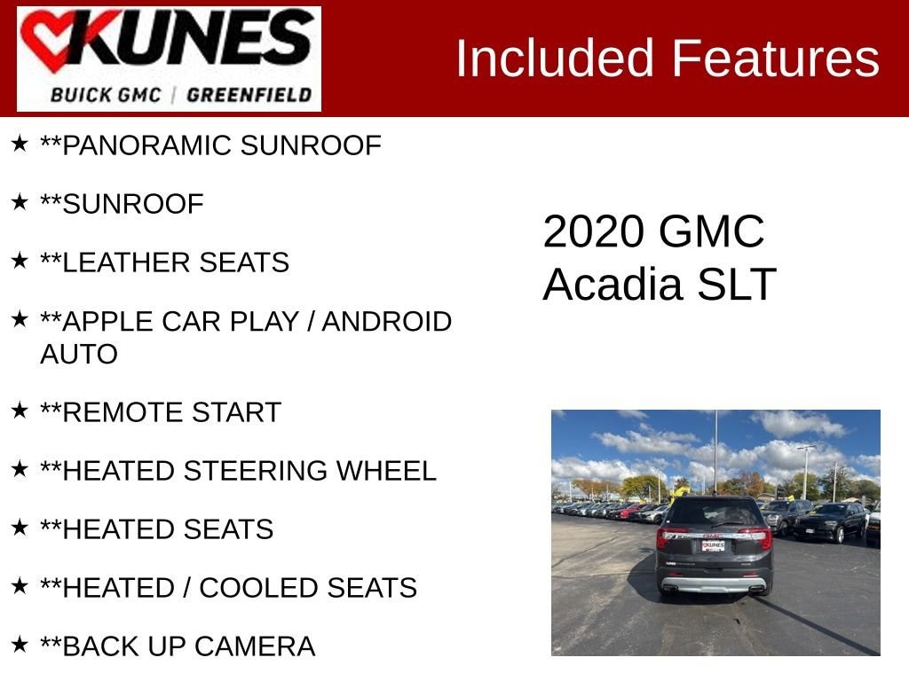 Used 2020 GMC Acadia SLT SUV