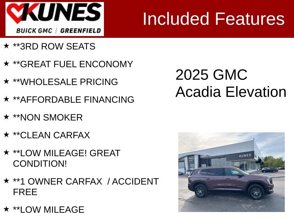 Used 2025 GMC Acadia Elevation SUV