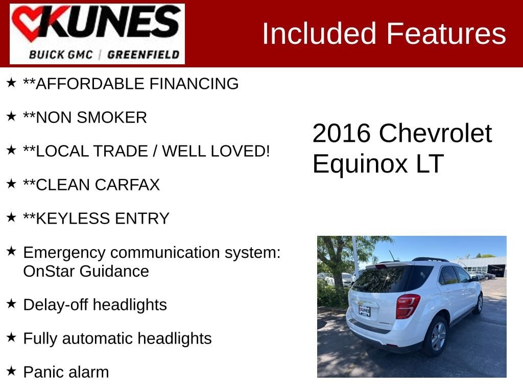 Used 2016 Chevrolet Equinox LT SUV