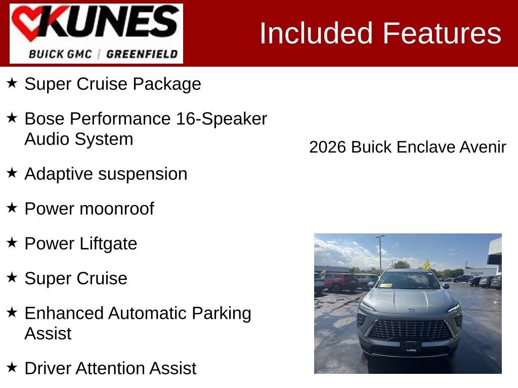 New 2026 Buick Enclave Avenir SUV