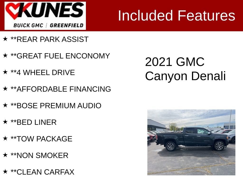 Used 2021 GMC Canyon Denali Truck