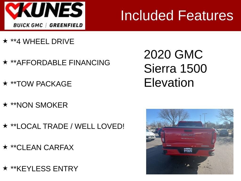 Used 2020 GMC Sierra 1500 Elevation Truck