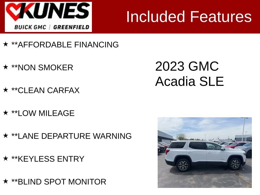 Used 2023 GMC Acadia SLE SUV