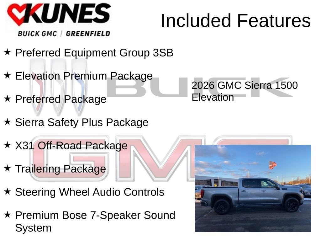 New 2026 GMC Sierra 1500 Elevation Truck