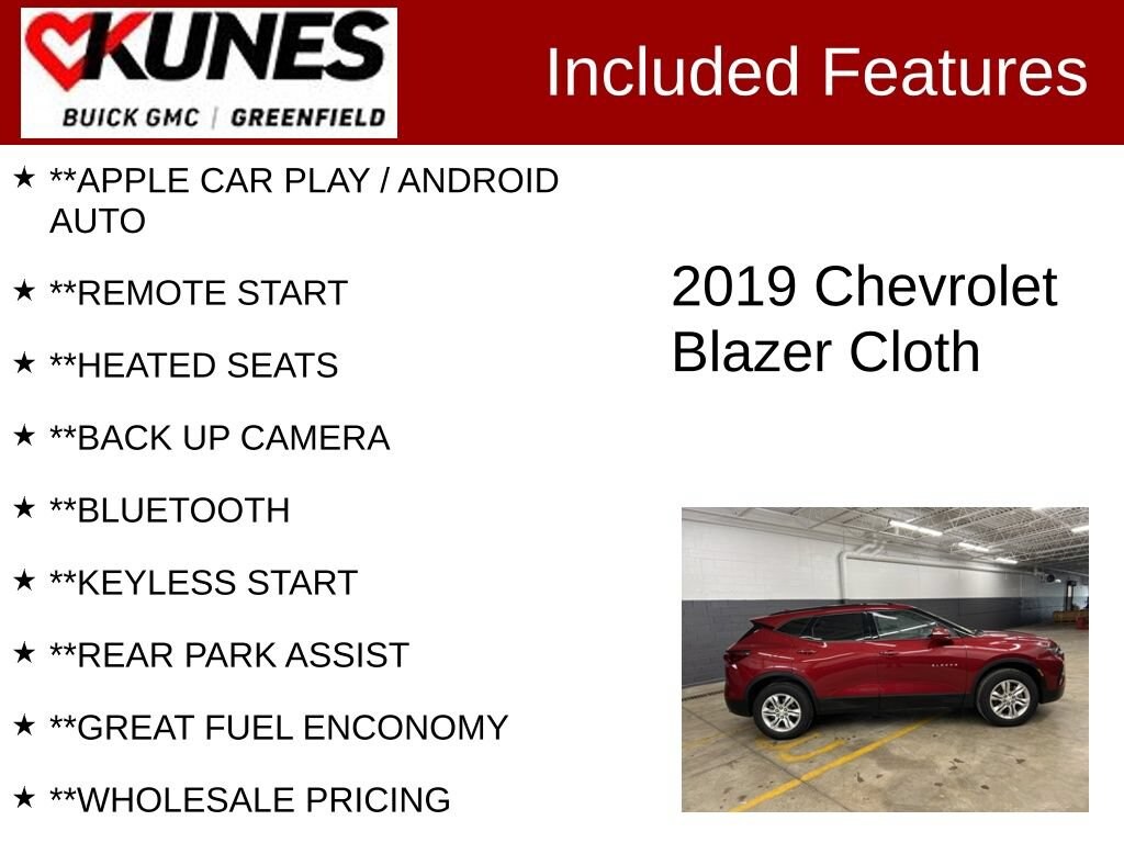 Used 2019 Chevrolet Blazer 4DR FWD LT SUV