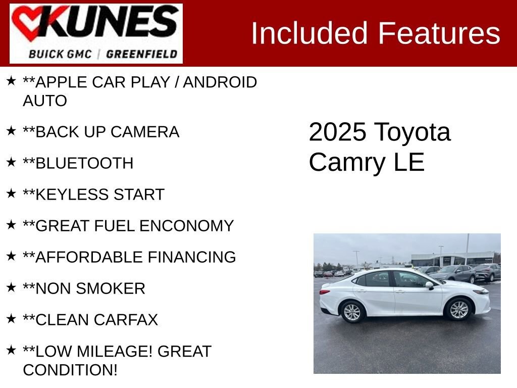 Used 2025 Toyota Camry LE