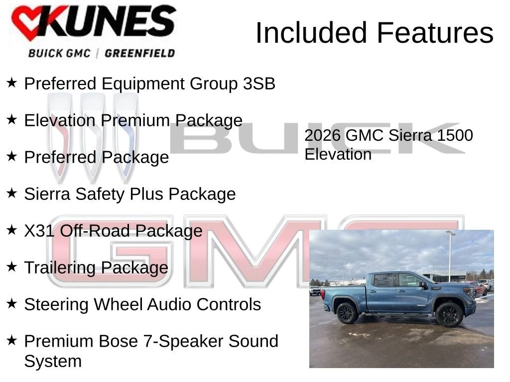 New 2026 GMC Sierra 1500 Elevation Truck