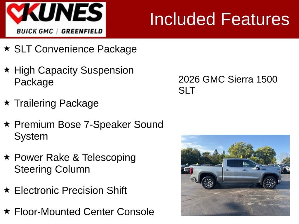 New 2026 GMC Sierra 1500 SLT Truck