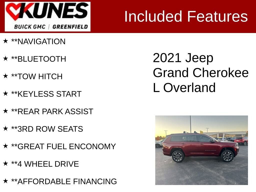 Used 2021 Jeep Grand Cherokee L Overland