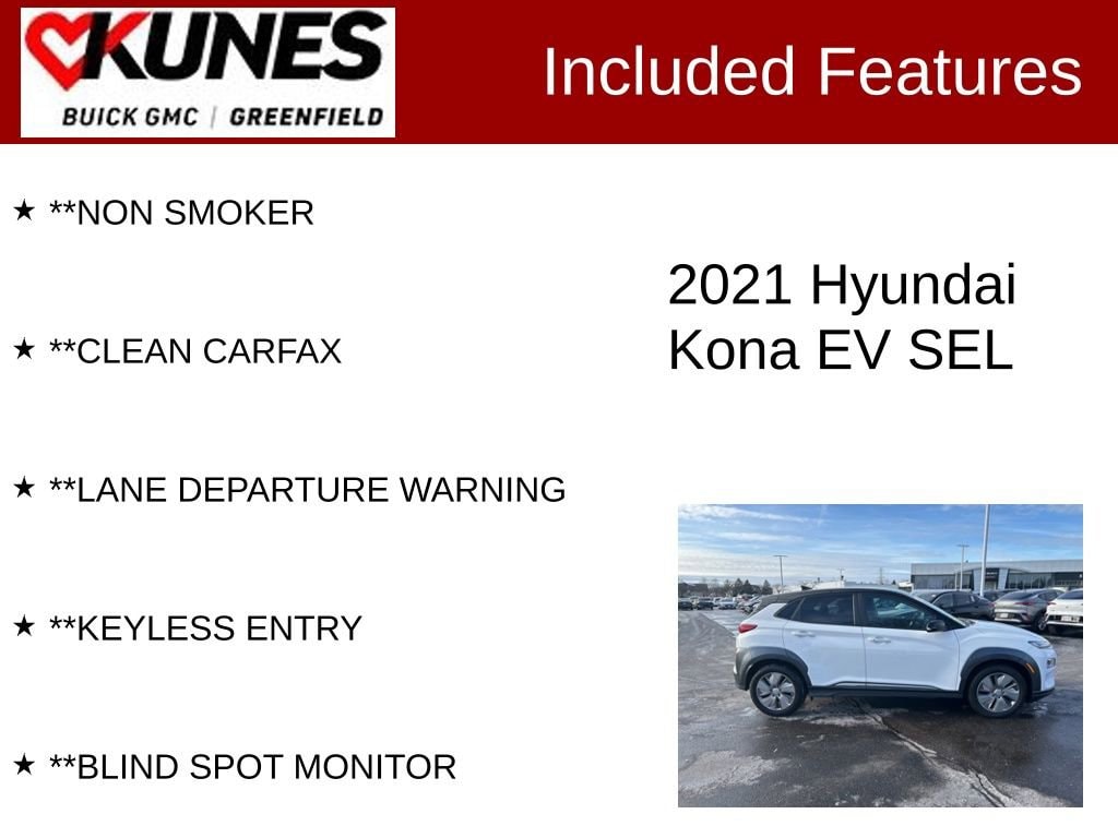 Used 2021 Hyundai Kona Electric SEL