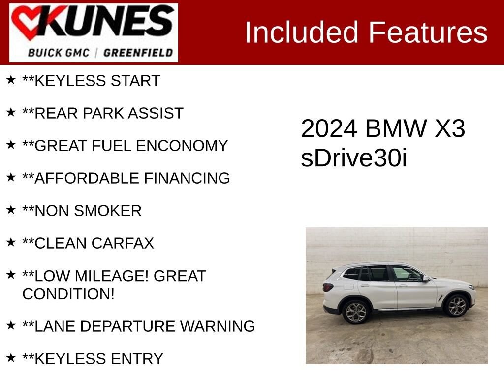 Used 2024 BMW X3 sDrive30i