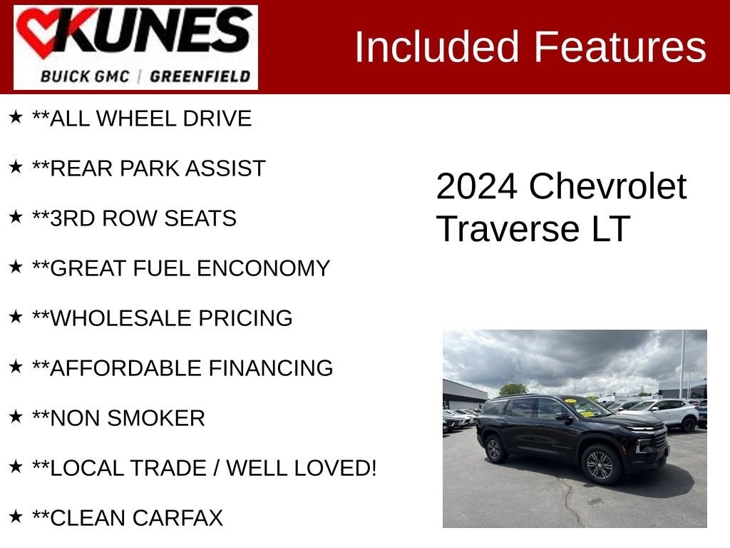 Used 2024 Chevrolet Traverse LT SUV