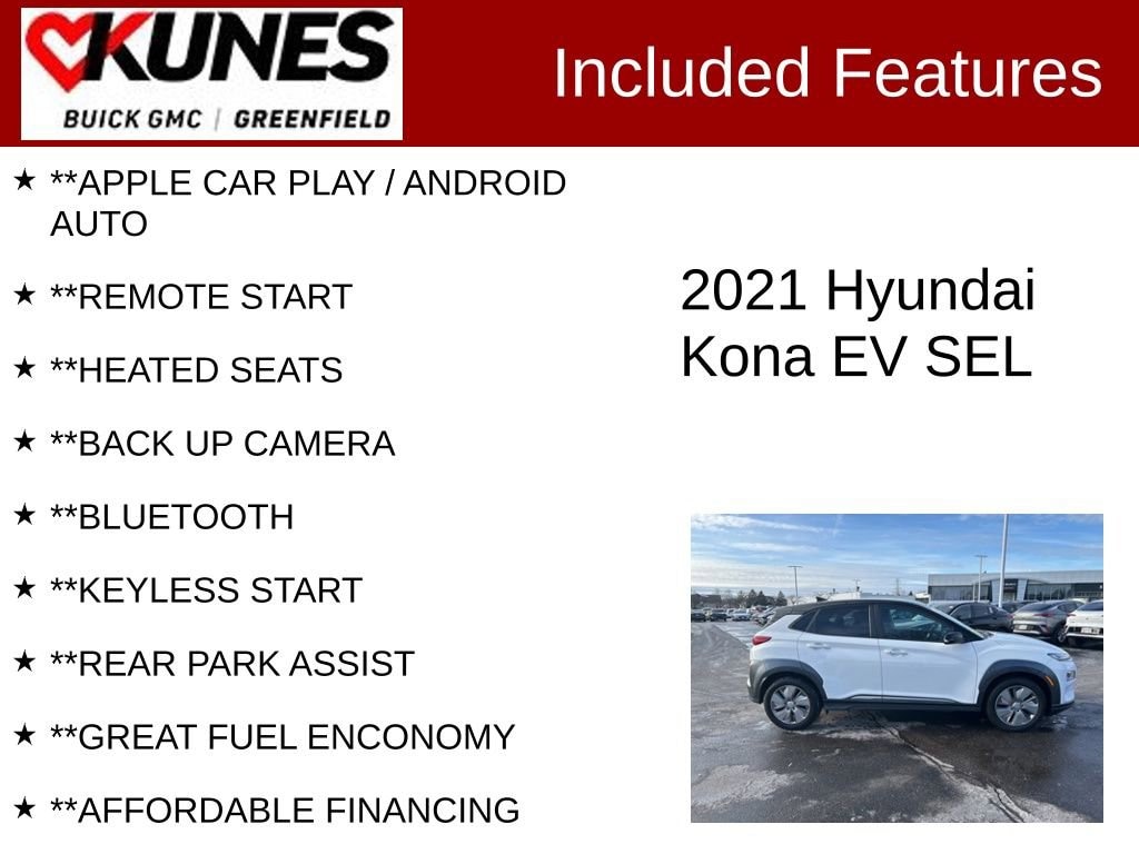 Used 2021 Hyundai Kona Electric SEL