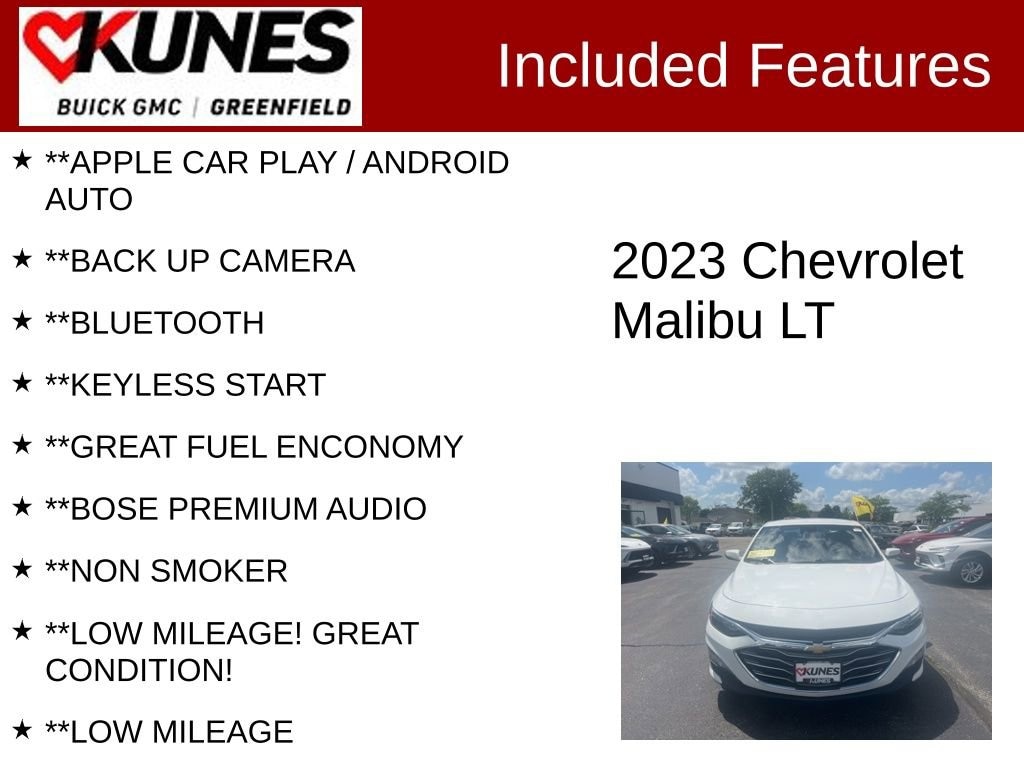 Used 2023 Chevrolet Malibu 1LT with VIN 1G1ZD5ST3PF136171 for sale in Greenfield, WI