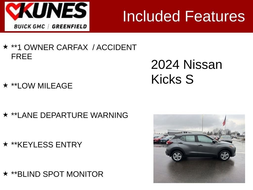Used 2024 Nissan Kicks S