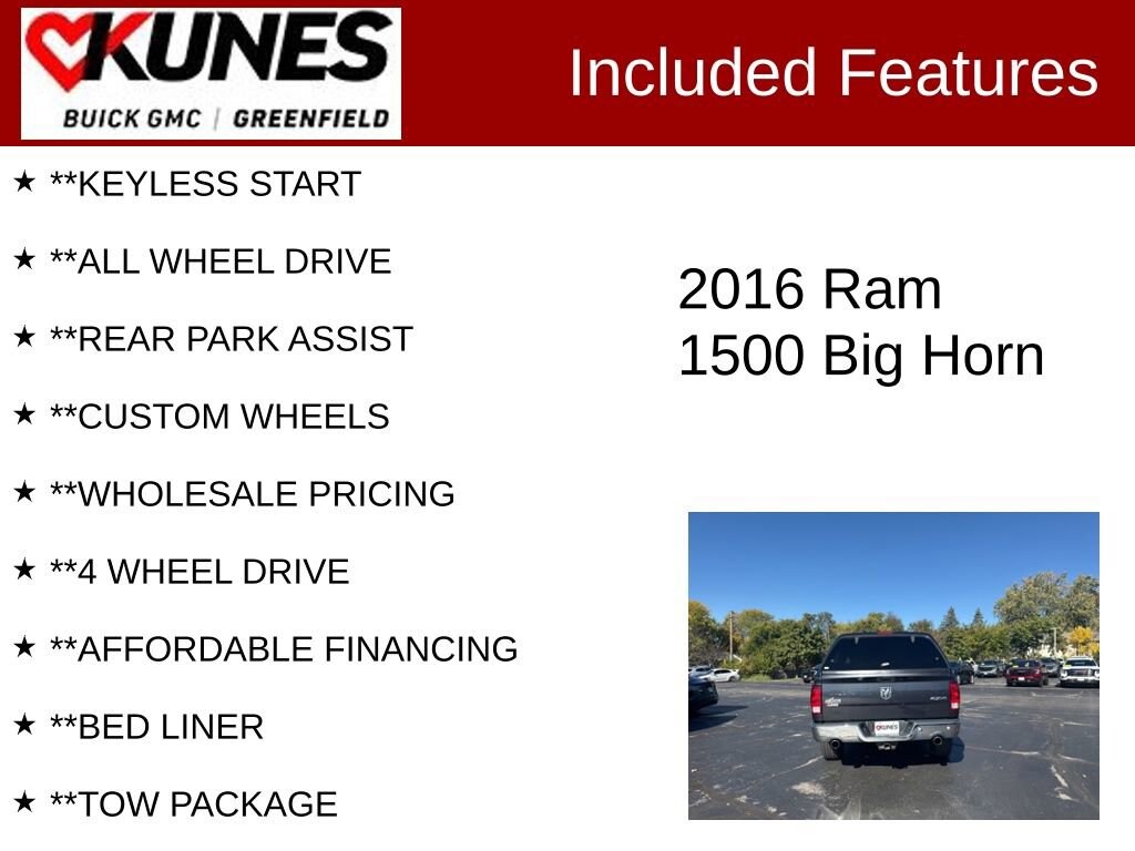 Used 2016 Ram 1500 Big Horn