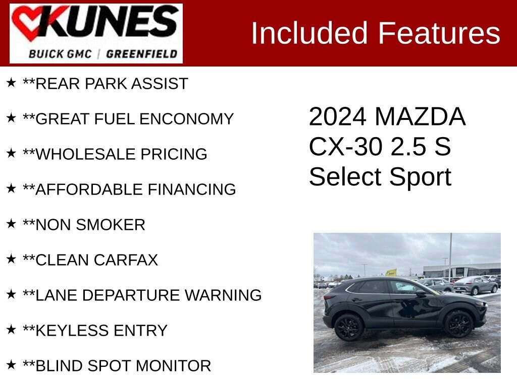 Used 2024 Mazda CX-30 2.5 S Select Sport