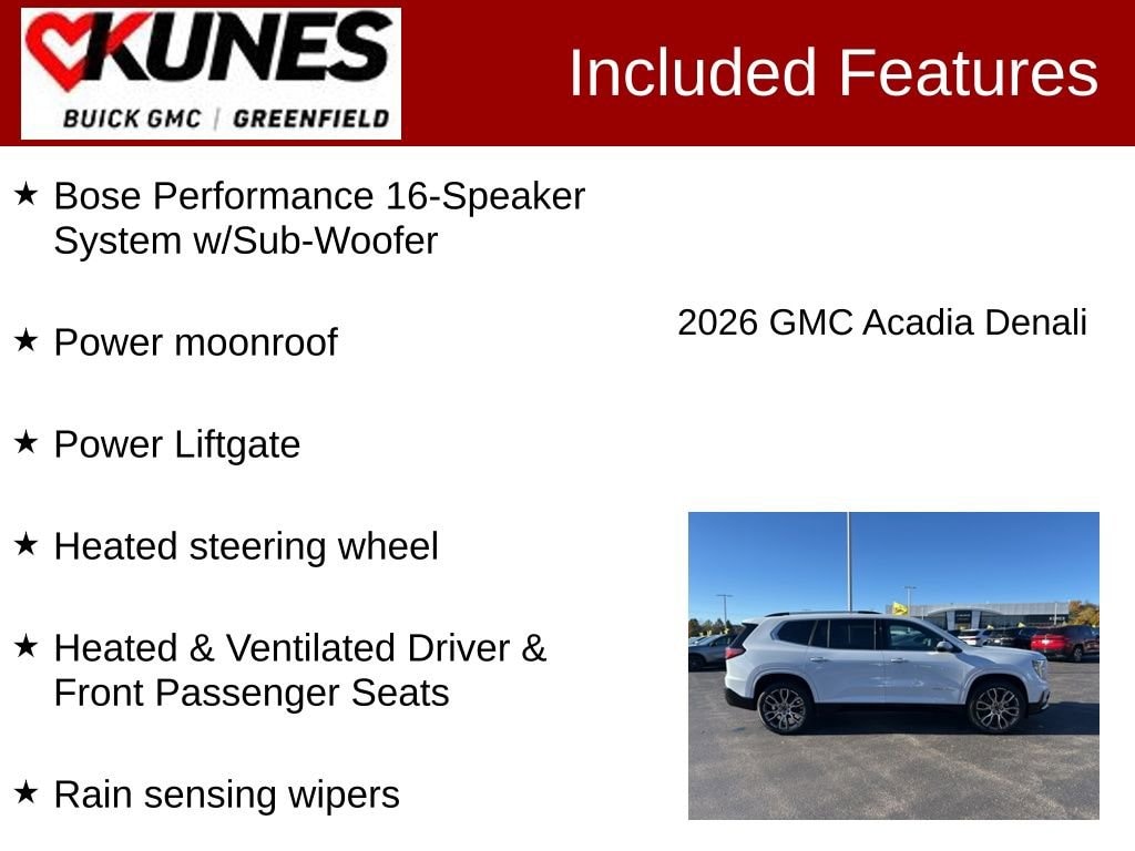 New 2026 GMC Acadia Denali Ultimate SUV