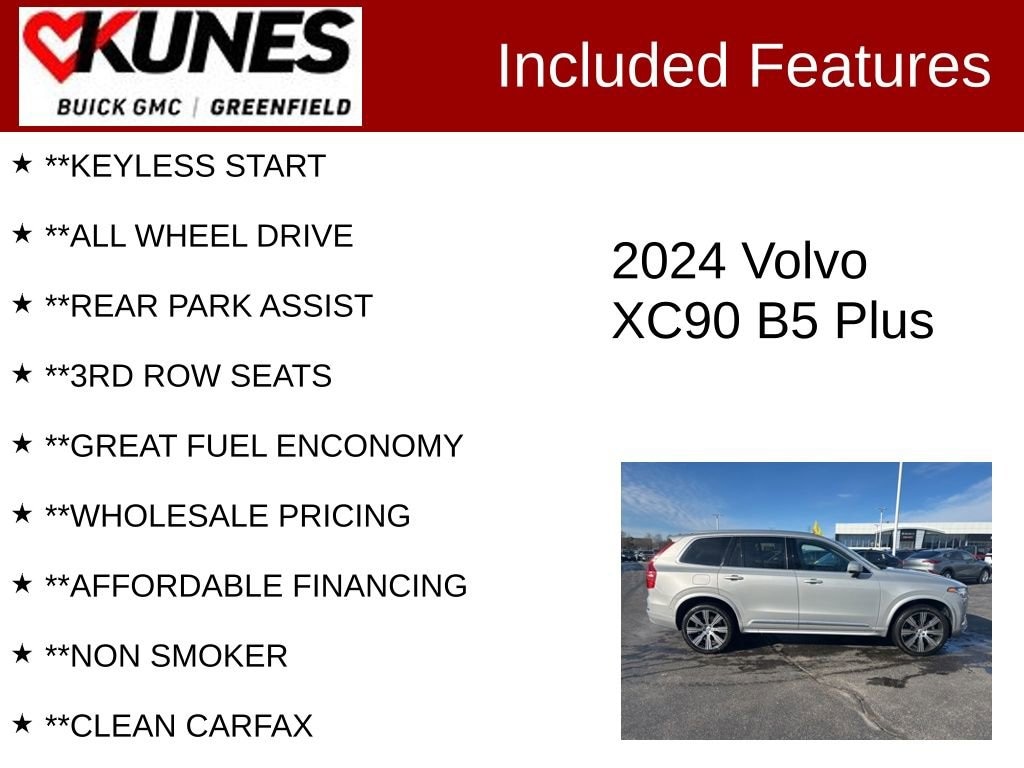 Used 2024 Volvo XC90 Plus Bright Theme