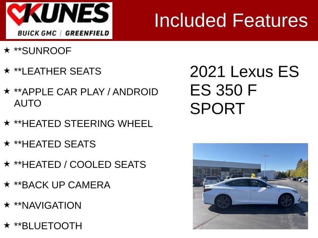 Used 2021 Lexus ES ES 350 F Sport