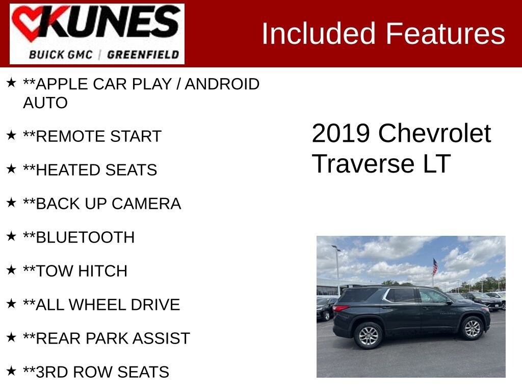 Used 2019 Chevrolet Traverse LT Cloth SUV