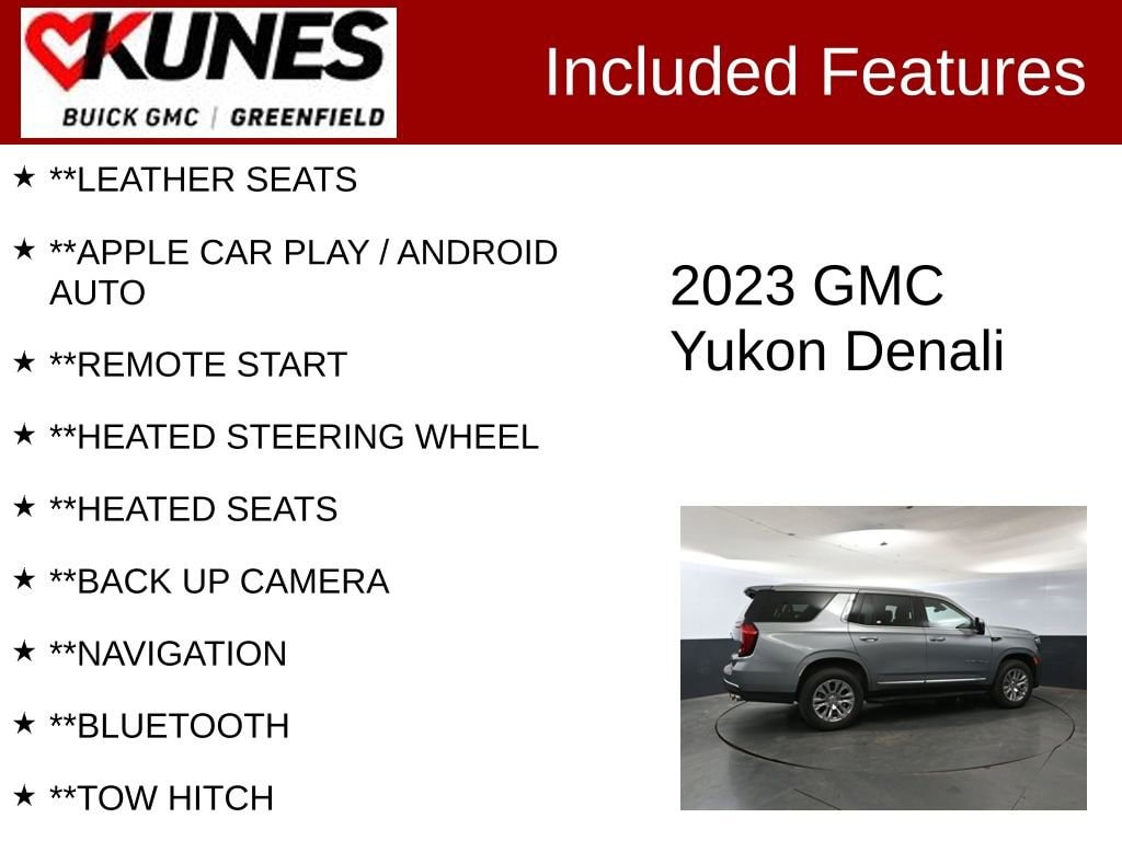 Used 2023 GMC Yukon Denali with VIN 1GKS2DKL2PR390224 for sale in Greenfield, WI