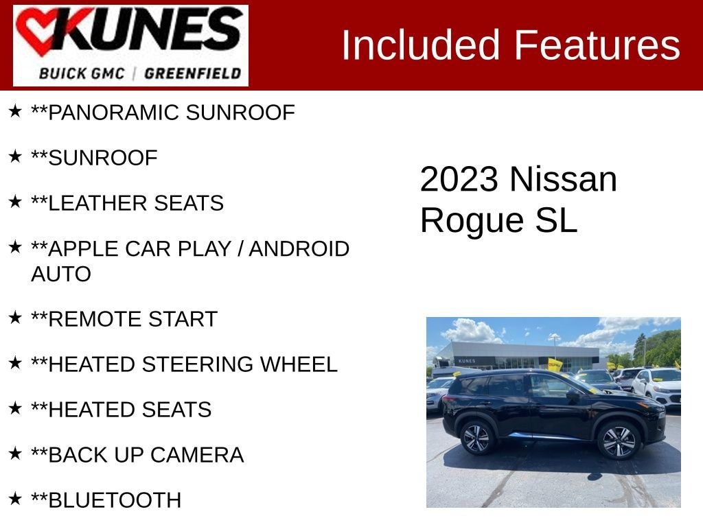 Used 2023 Nissan Rogue SL with VIN 5N1BT3CB7PC810616 for sale in Greenfield, WI