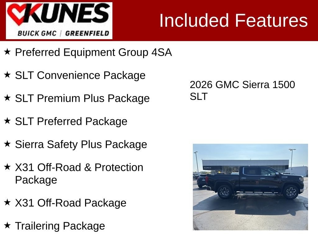 New 2026 GMC Sierra 1500 SLT Truck