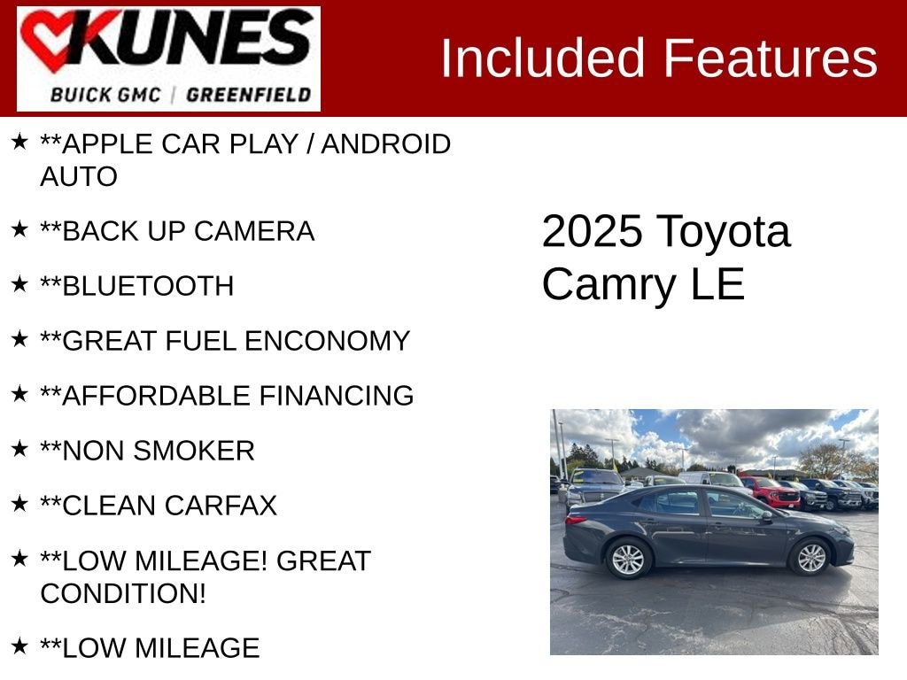 Used 2025 Toyota Camry LE