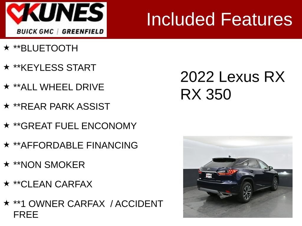 Used 2022 Lexus RX RX 350