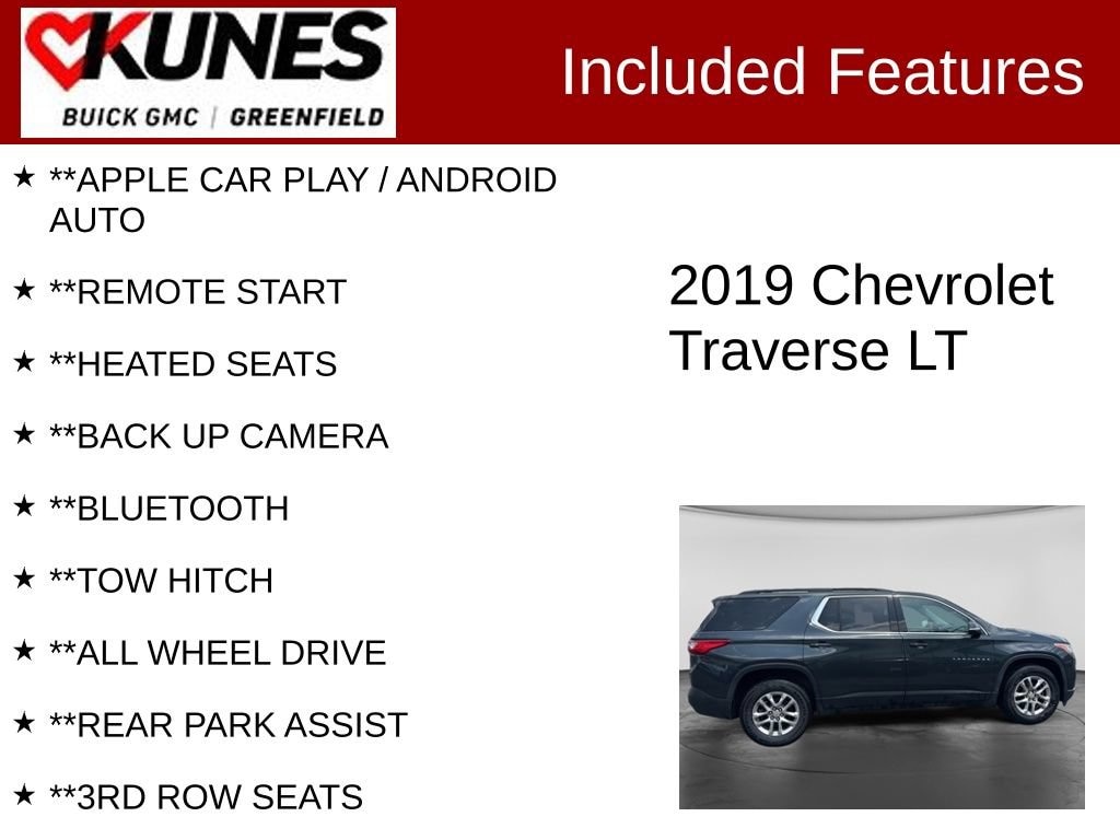 Used 2019 Chevrolet Traverse LT Cloth SUV