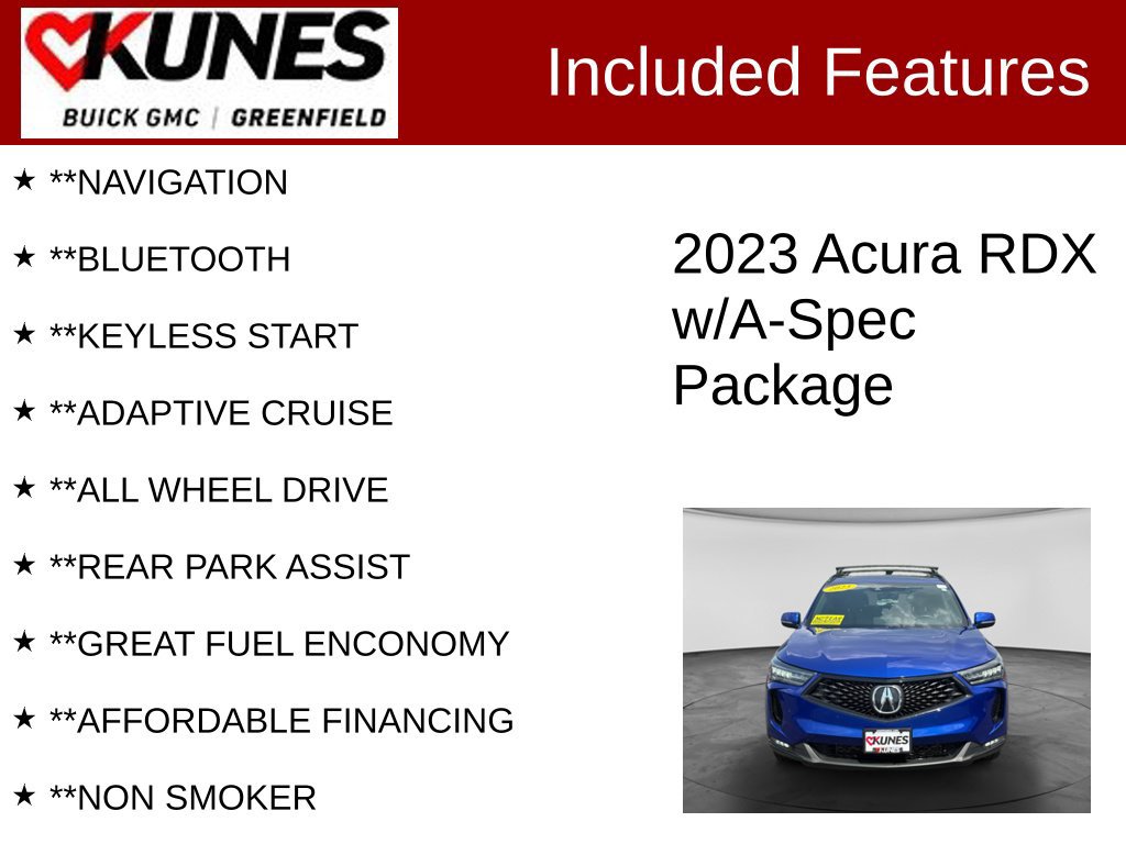 Used 2023 Acura RDX w/A-Spec Package