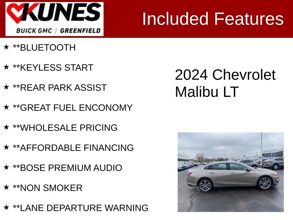 Used 2024 Chevrolet Malibu 2LT Car