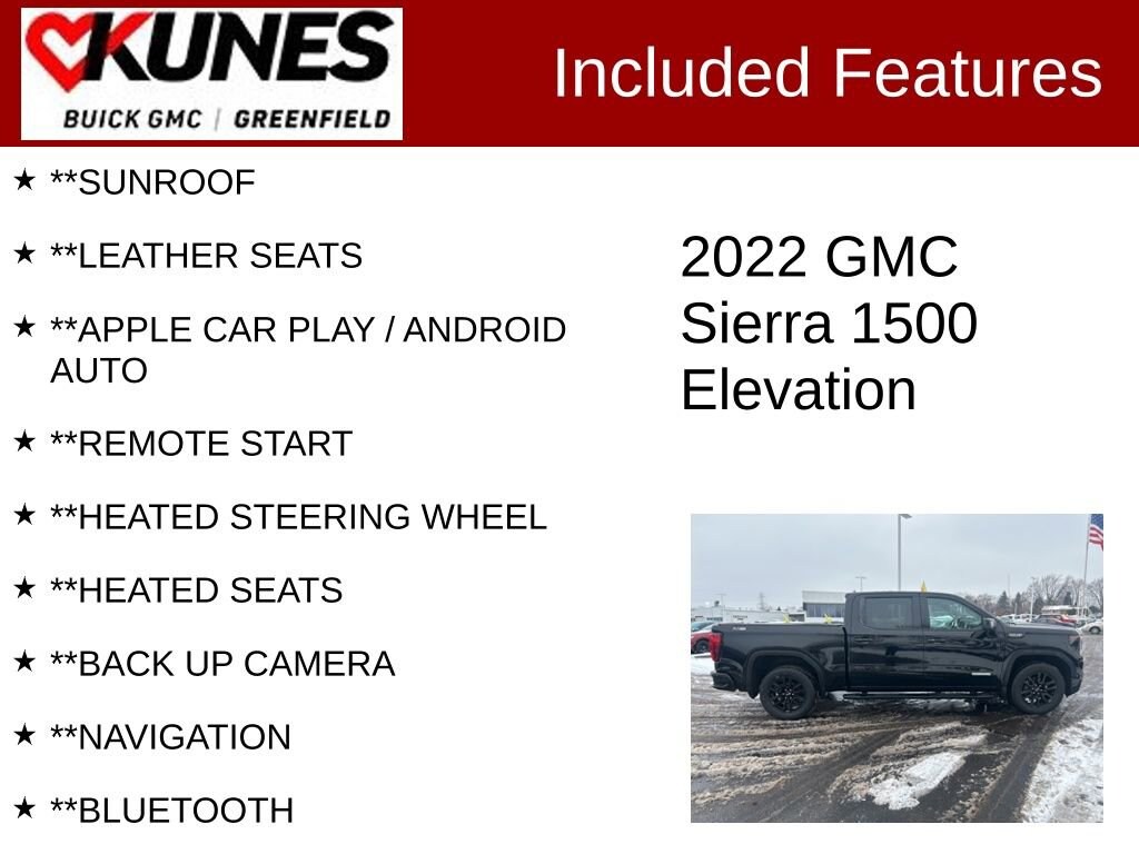 Used 2022 GMC Sierra 1500 Elevation Truck