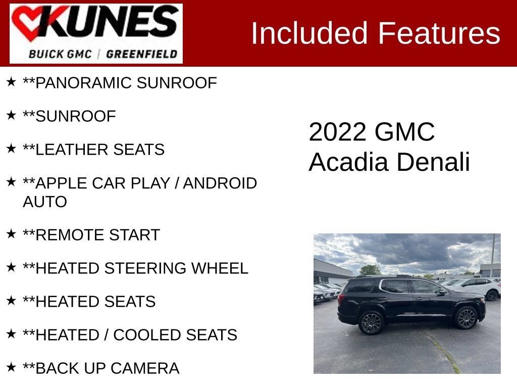 Used 2022 GMC Acadia Denali SUV