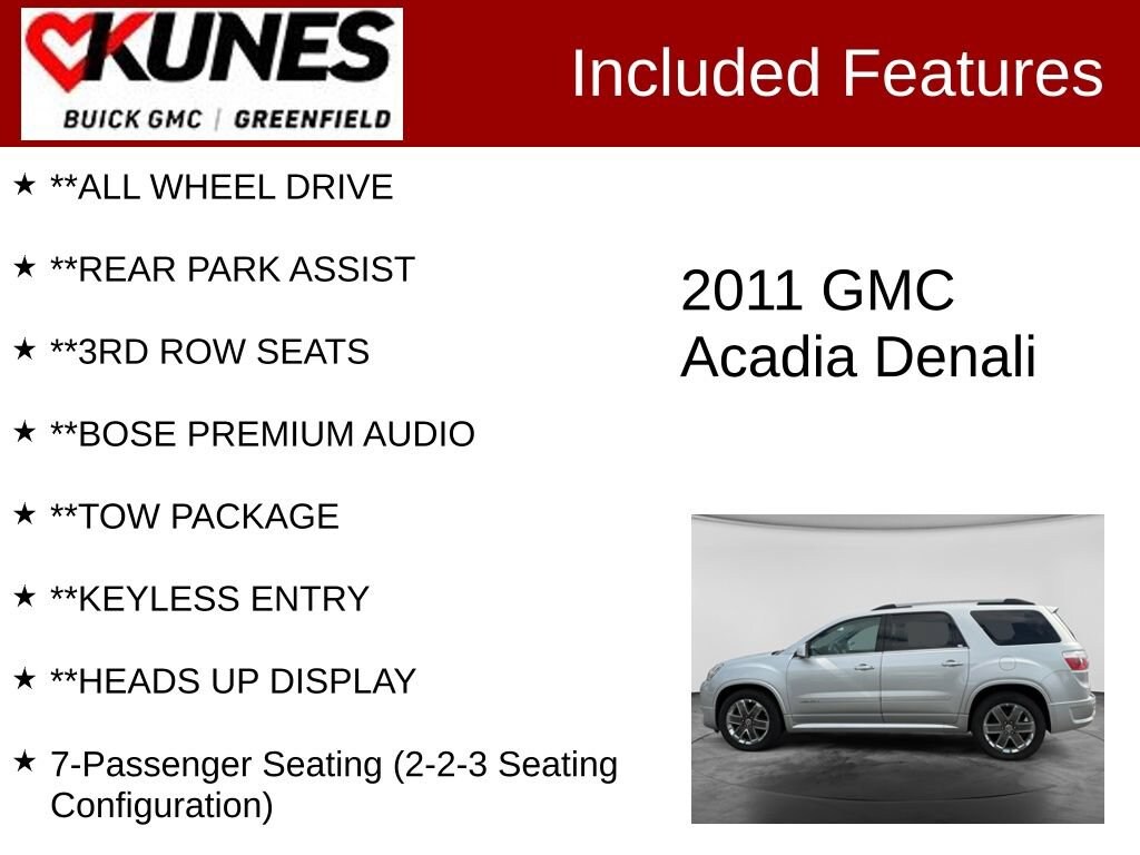Used 2011 GMC Acadia Denali SUV