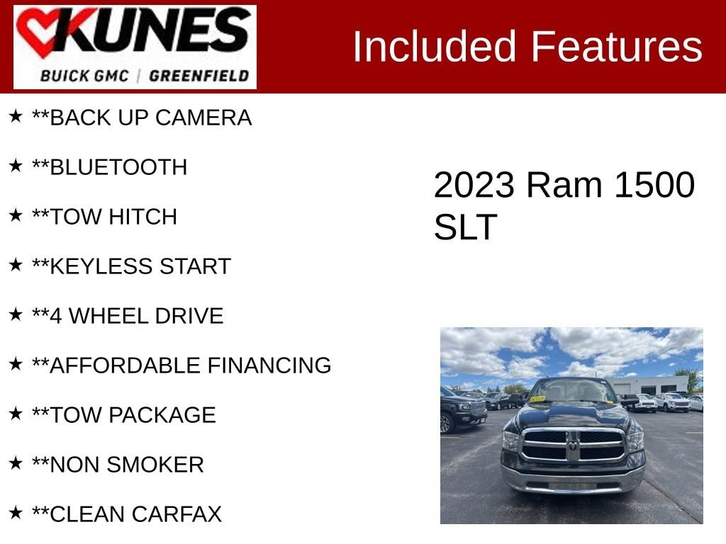 Used 2023 RAM Ram 1500 Classic Warlock with VIN 1C6RR7LG7PS565432 for sale in Greenfield, WI