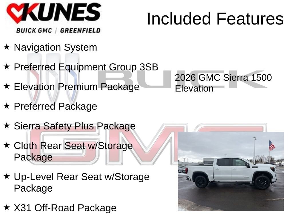 New 2026 GMC Sierra 1500 Elevation Truck