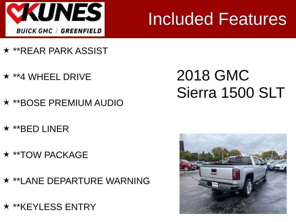 Used 2018 GMC Sierra 1500 SLT Truck
