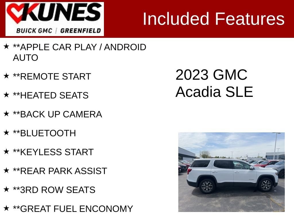 Used 2023 GMC Acadia SLE SUV